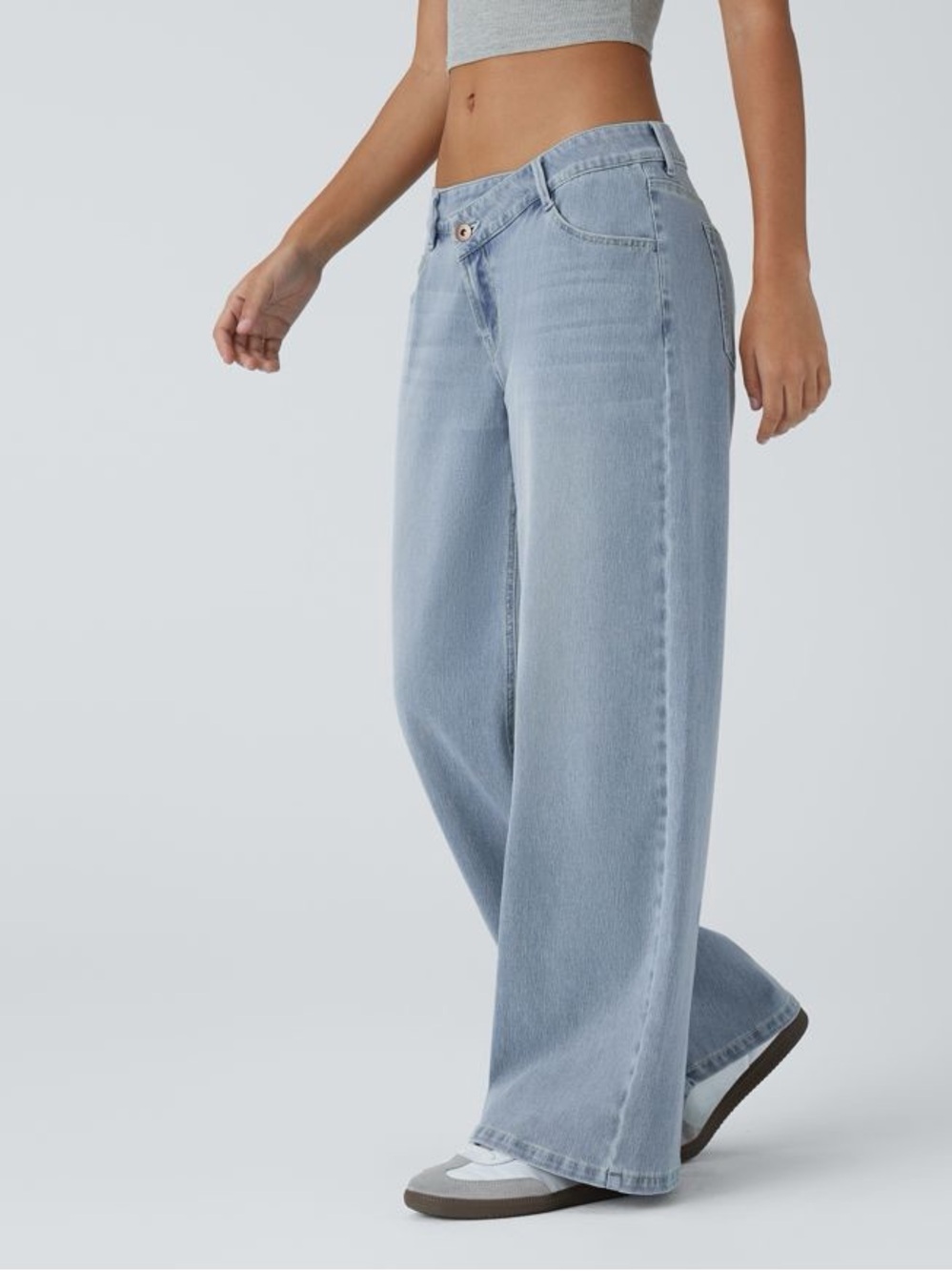 Halara Bundle Asymmetric Wide-Leg Jeans 2 PAIRS